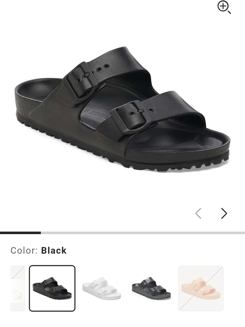 Birkenstocks Men's Arizona Essentials Black Two-Strap Slide Sandal